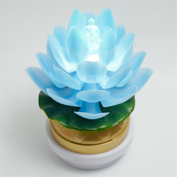 花开见佛莲花灯(小)蓝